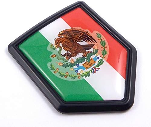 México bandeira mexicana Black Shield Car Bike Decalk Crest Emblem 3D Adesivo