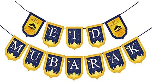 Banner de Eid Mubarak para suprimentos de decoração de festas do Ramadã