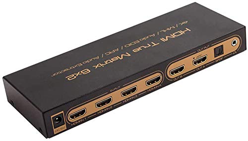 6x2 HDMI Matrix PIP 1.4V 4K2K 3D Audio EDID/ARC/Audio Extrator 5.1ch Switch Splitter 6 Converter de