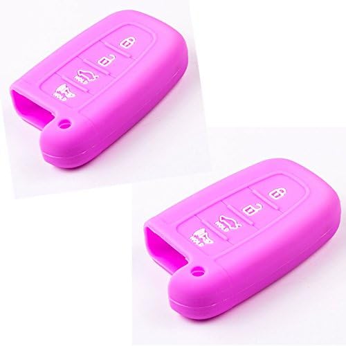 WFMJ 2PCS Purple Silicone Remote Key 4 Buttons Holder Tour