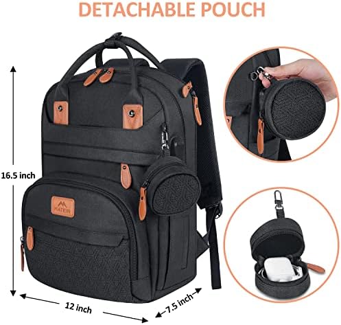 Mochila de viagem com USB, mochila escolar durável resistente à água com bolso anti-roubo para mulheres