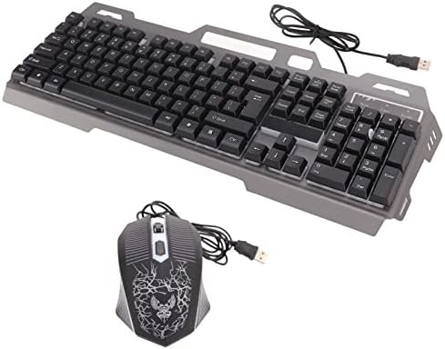 Combo de teclado e mouse para jogos, iluminação colorida RGB 104 TENAS