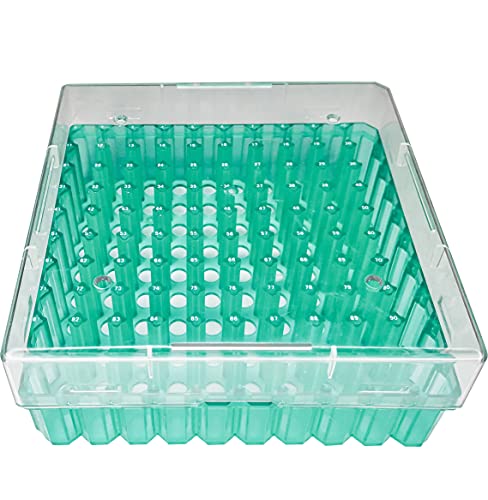 Zhibang 100 posições criobox com ajuste de tampa para tubos de 2 ml, caixa criogna para frascos de 2 ml, caixa