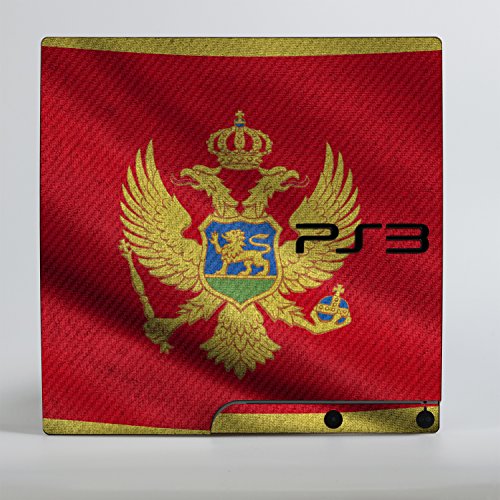 Sony PlayStation 3 Slim Design Skin Bandeira do Montenegro adesivo de decalque para PlayStation 3 Slim