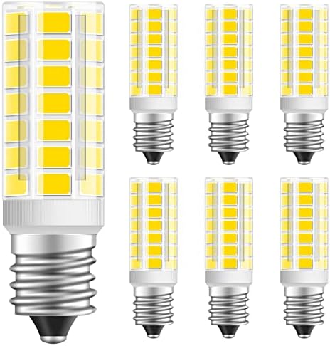 E12 Bulbo LED Dimmable, lâmpada de 40w Halogen equivalente, luz do dia Branco de 6000k C7, base T6 Base E12