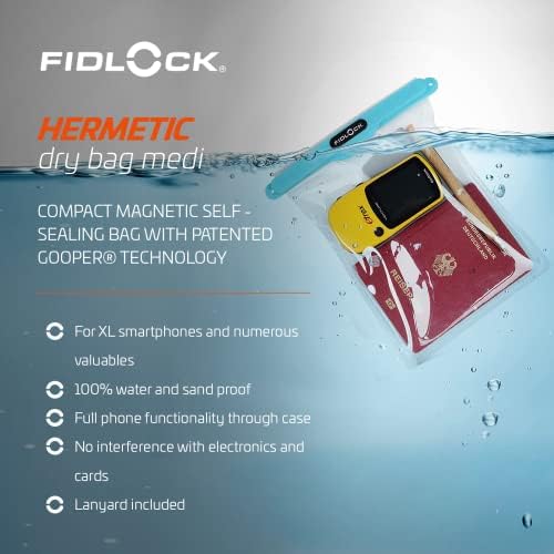 Fidlock Hermetic Mega Dry Bag com tecnologia Gooper Transparente/Black