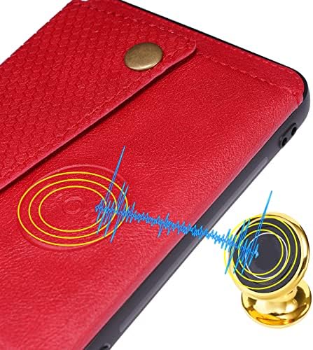 Futanwei Galaxy A14 5G Caso do cartão Double Buckle Wallet Case para Galaxy A14 5G Smartphone Samsung
