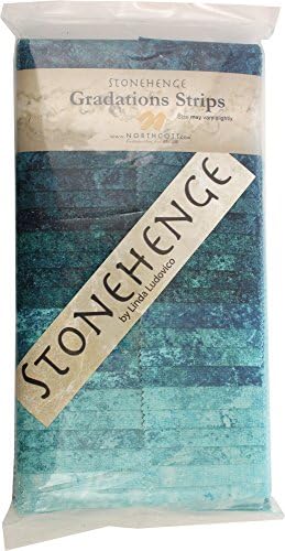 Graduações de Stonehenge Brights Lagoon Stone tiras 40 tiras de 2,5 polegadas Jelly roll northcott