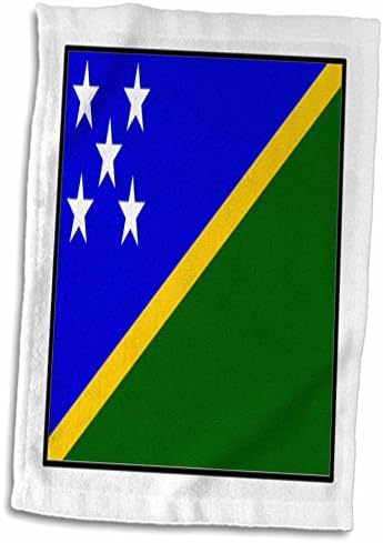 Botões de bandeira mundial de Florene 3drose - foto do botão de bandeira das Ilhas Solomão - toalhas