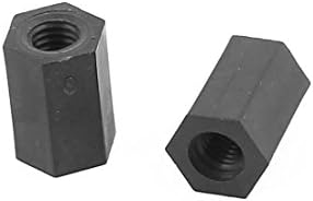 Aexit 100 PCs Spacers & Standoffs M3 x 8mm Black Nylon Hex Hexagonal Threads Spacers Spacer Suporte
