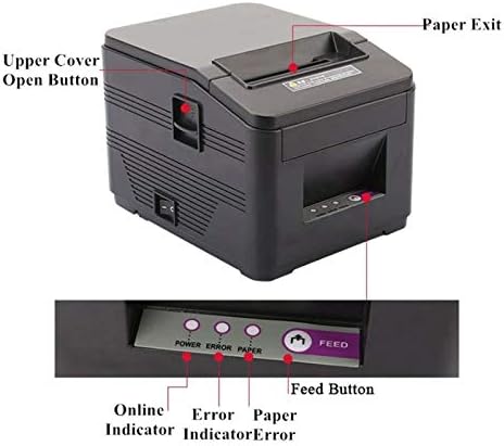 Impressora de recibo de cozinha KXDFDC 160mm/s de alta velocidade 80mm para caixa de supermercado Small Machine