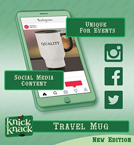 Presentes Knick Knack Handcart - 14oz de aço inoxidável Hashtag caneca de café, prata