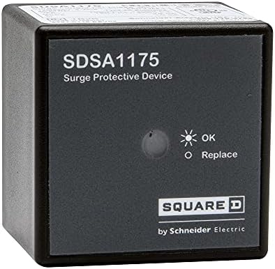 Protetor de surto quadrado D - SDSA1175cp, preto