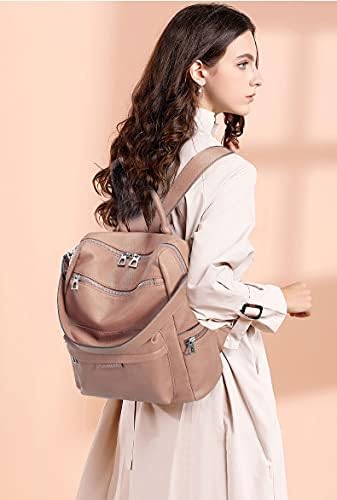 Ling Shuiwen LSW Backpack Purse for Women Satchel Bolsa de grande capacidade Viajar bolsa de ombro de couro