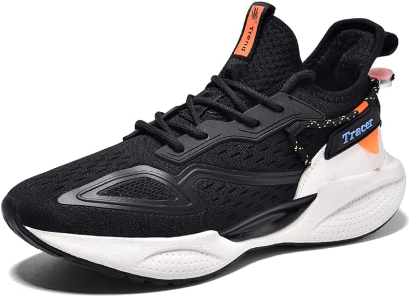 Tênis gJuyc para homens tênis de corrida masculino tênis sapato de moda aérea esporte de moda preto
