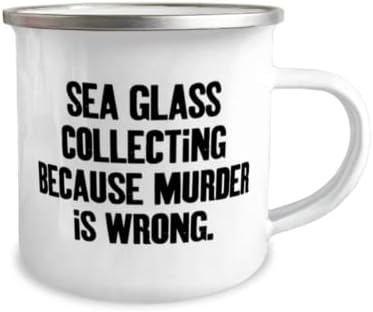 Presentes de coleta de vidro do mar agradável, coleta de vidro do mar porque o assassinato está