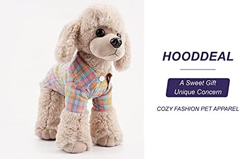 Camisas de cachorro lealfurry colorido listra xadrez colorido pólo havaí verão camiseta legal