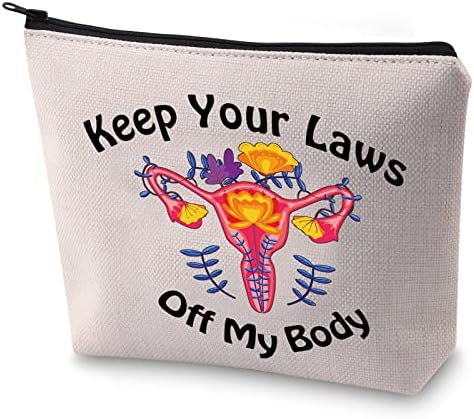 Bolsa de maquiagem do feminismo blupark Presente de direitos reprodutivos mantém suas leis fora do meu corpo