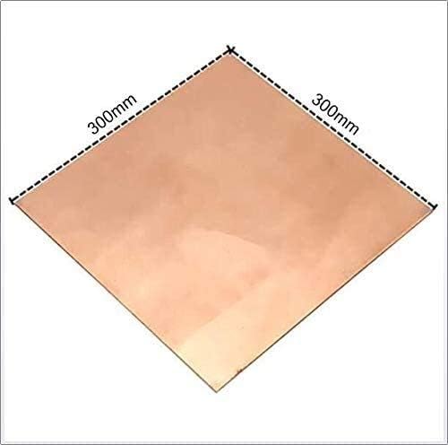 Placa de folha de metal de cobre ORGERTING PLACA DE FOIL DE 1,2 mmx 300 x 300 mm Cut Cobper Metal Placa de
