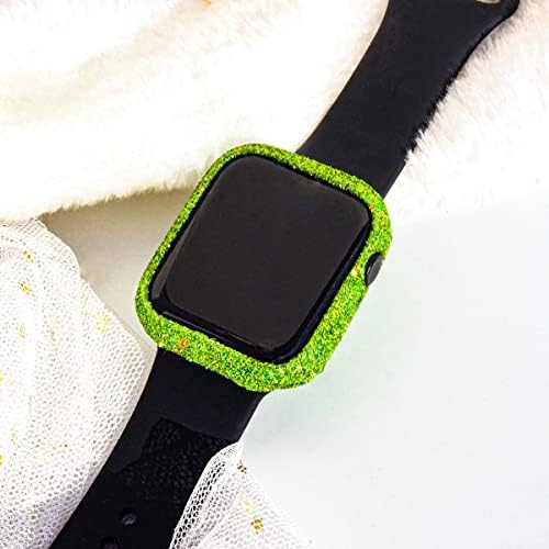 41mm Hallomomo 2 Bling Glitter Compatível com Apple Watch Case 41mm, Série 8/7, Bling Glitter Gift