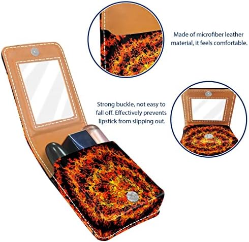 Caixa de batom Oryuekan com espelho bolsa de maquiagem portátil fofa, bolsa cosmética, swirl padronize