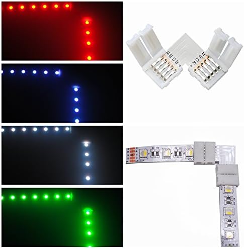 10 PCs em forma de L. 5 pinos conector RGBW FPC LED LIGHT TIPA CONECTOR DE CANTO DE ângulo de 90 ° com