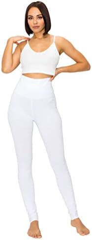 Ettellut - calças de algodão e spandex femininas com comprimento total - ótimo para ioga, treino, exercício,