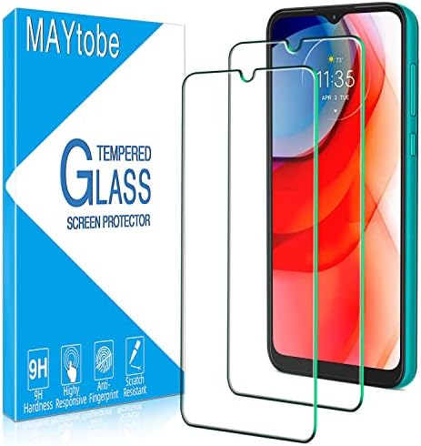 MaytoBe [2 pacote] Protetor de tela para Motorola Moto G Play 2021, filme de vidro temperado, bolhas grátis,