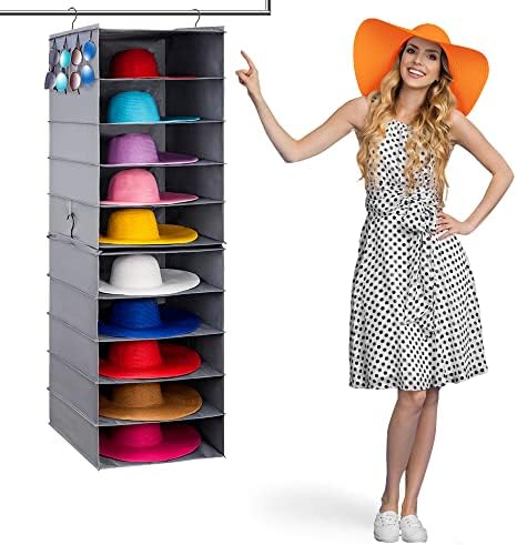 Chapéu de palha feminino para praia - Armário de armazenamento de chapéu grande armário pendurado - grande