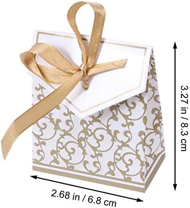 Toyandona Candy Gift Box Caixas de Favor de Casamento 50pcs Candy Box e Golden Gift Boxes Bolo