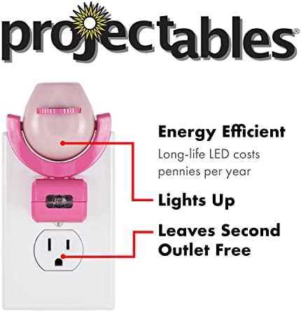 Projectables Disney Princess 6-Image LED Night Light Projector, Sensor do Dusk-to-Dawn, Princesas do Projeto