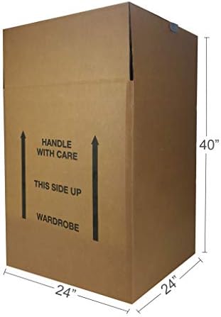 Basics Wardrobe Caixas de movimento com barra - 20 x 20 x 34 , 6 -Pack