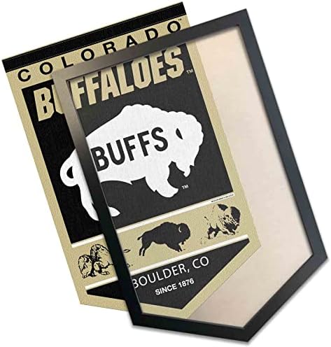 Buffaloes do Colorado Banner de histórico de logotipo e quadro de bandeira de madeira