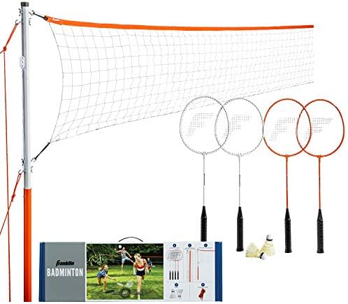 Franklin Sports Badminton Net Sets - Backyard ao ar livre + Badminton NETTO DE BADMINTON Conjunto de equipamentos
