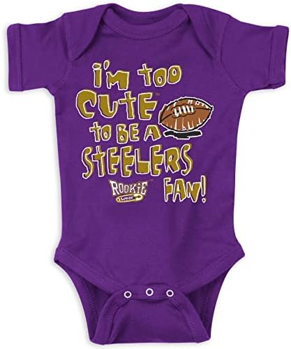 Muito fofo para ser um vestuário de bebê fã do Steelers para fãs de futebol de Baltimore
