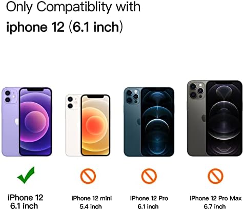 DNZPFU iPhone 12 Case para capa de proteção à prova de choque de silicone 6.1