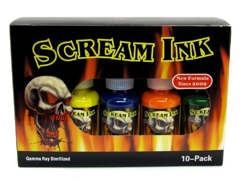 Scream Tattoo Ink 10-Pack Conjunto de 1 oz de suprimentos-Tattoo-