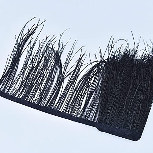 Penas coloridas naturais de penas de pavão de pavão Fita Fringe Ribbon 5-8 polegadas; Penas de cabelo