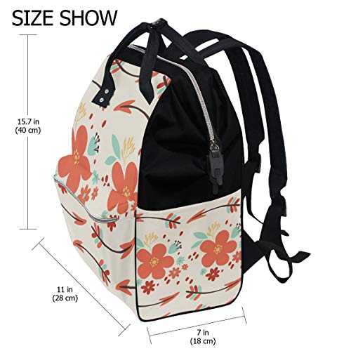 Backpack de mamãe para bebês para cuidados com o bebê, padrão floral