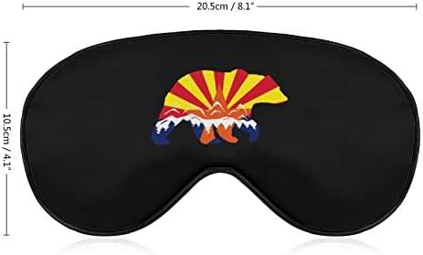 Arizona State Flag Bear Mountain Eye Máscara com cinta ajustável para homens e mulheres noite de viagem para