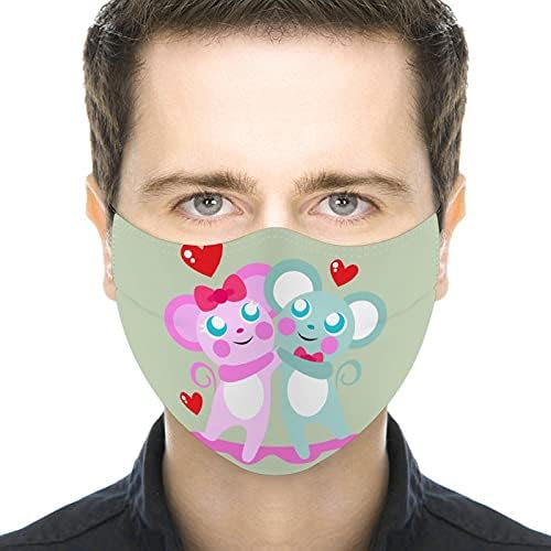 Máscaras de segurança laváveis ​​de moda máscara de roupas originais casal fofo desenho animado de animais