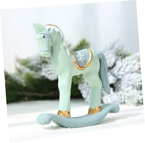 Aboofan 4pcs Decorações de Natal para Mesa De Horse Ornamento Hobbyhorse Ornament Christmas Party Desktop Decoraiton
