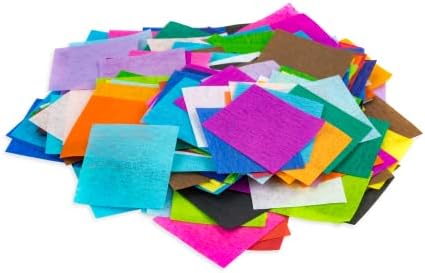 Produtos HyGloss Bleeding Paper de papel quadrados de 1 polegada e 20 cores variadas para artes e ofícios,