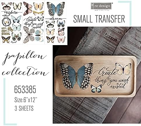 Redesenhar Decoração Transferências de Papillon Coleção 6 x12 Redesign Décor Decorações de dia dos namorados, decorações