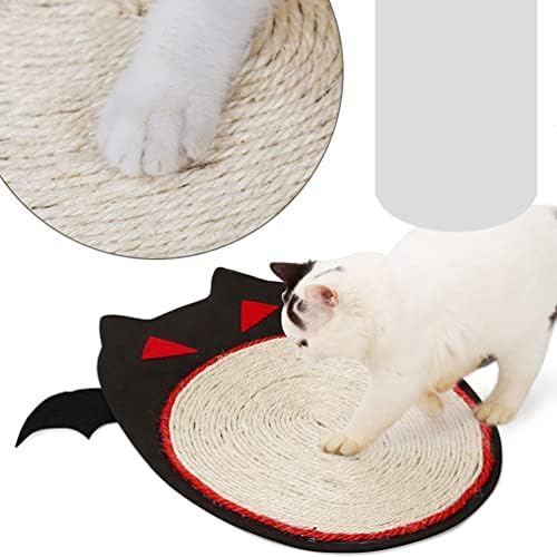 Alipis Pet Supplies Cat Risping Tat Cat Scratcher Mat Halloween Formato de morcego Piso arranhado