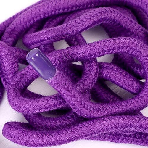 Kinjoek 4 cordas 10m 32ft corda de algodão extra longa, sem púrpura