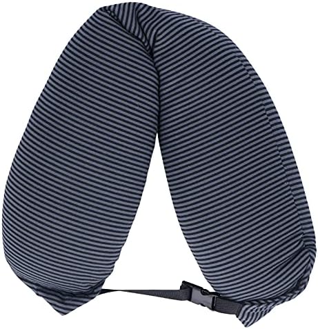 Viagem Suporte ao pescoço, travesseiro de viagem U? Shape Stripe Stretch Fabric Head Suporte para Cars