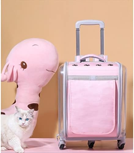 Gretd Pet Case Case Bagtrolley Bag transparente Backpack de viagem dupla de grande capacidade