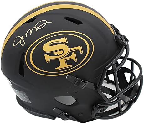 Joe Montana assinou o San Francisco 49ers Speed ​​Authentic Eclipse NFL Capacete - Capacetes