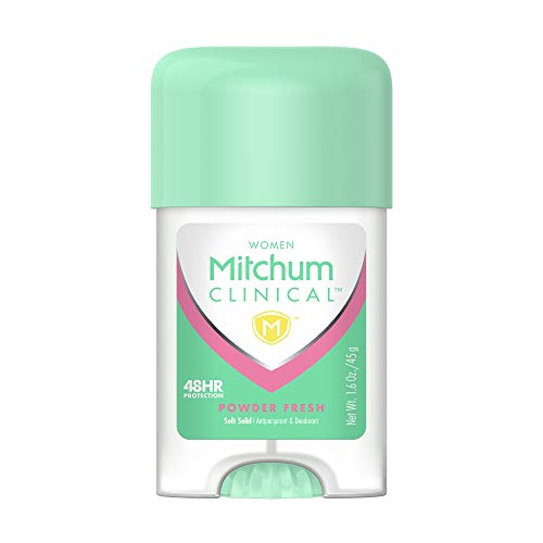 Desodorante feminino por Mitchum, desodorante clínico, macio e sólido